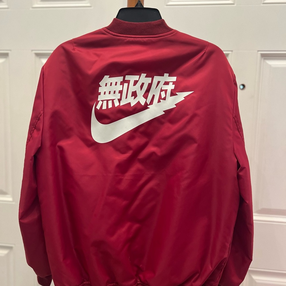 Yeezus Tour Kanye West Men's Full Zip Satin Bomber Yeezy Jacket Burgundy - Small - Picture 4 of 7